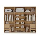 Ver imagem 4 de Guarda Roupa Casal 274cm 3 Portas Reflecta com Led 100% Mdf Cor:olmo