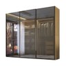 Guarda Roupa Casal 274cm 3 Portas Reflecta com Led 100% Mdf Cor:olmo - 2