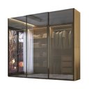 Ver imagem 2 de Guarda Roupa Casal 274cm 3 Portas Reflecta com Led 100% Mdf Cor:olmo