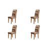 Conjunto 4 Cadeiras Para Sala De Jantar Imbuia - 1