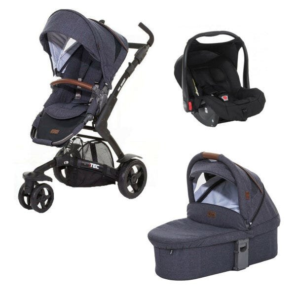 Combo Carrinho ABC Design 3 Tec Style Street Azul | MadeiraMadeira