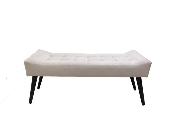 Recamier Persa Decorativo Puff Quarto Suede Bege