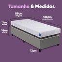 Ver imagem 2 de Cama Box Solteiro Desmontável Cinza + Colchão Umaflex Fit Firm D33 17cm Altura - Orthocamas