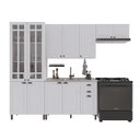 Ver imagem 2 de Armário de Cozinha Modulada Compacta Fidelitá Nara 100% MDF 4 Peças 280cm 12 Portas 2 Gavetas sem