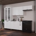 Ver imagem 1 de Armário de Cozinha Modulada Compacta Fidelitá Nara 100% MDF 4 Peças 280cm 12 Portas 2 Gavetas sem