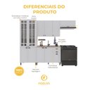 Ver imagem 5 de Armário de Cozinha Modulada Compacta Fidelitá Nara 100% MDF 4 Peças 280cm 12 Portas 2 Gavetas sem