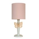 Ver imagem 1 de Abajur Infantil Borboleta Rosa Base Branco Provençal 20x49