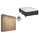 Ver imagem 1 de Cama Box Conjugada Casal Union + Guarda Roupa Master 8.6 Atacama