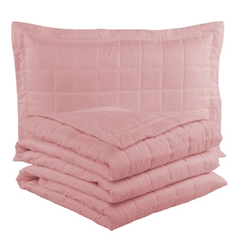 Cobre Leito Soft Solteiro 2pçs:Rosê