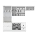 Ver imagem 3 de Cozinha Completa 4 Peças com Torre Quente Americana Branco Hp 100% Mdf