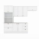 Ver imagem 2 de Cozinha Completa 4 Peças com Torre Quente Americana Branco Hp 100% Mdf
