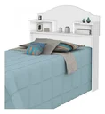 Ver imagem 3 de Cabeceira Para Cama Box Solteiro 2 Nichos Evelyn 100% MDF Branca