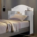 Ver imagem 1 de Cabeceira Para Cama Box Solteiro 2 Nichos Evelyn 100% MDF Branca