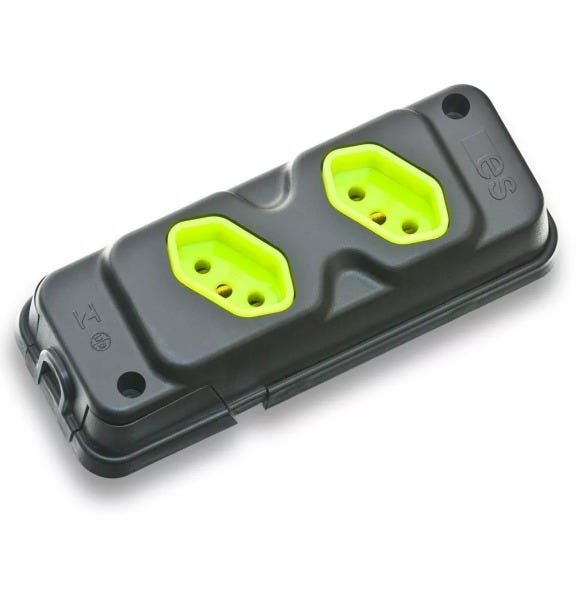 Extensão Elétrica 15 Metros com tomada Dupla cabo Pp 2x2,5mm - 3