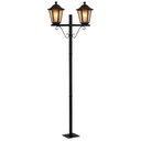 Ver imagem 3 de Kit 12 Postes Luminárias para Jardim Preto Clássico Colonial 1,61m Alumínio Lente Fosca Grega