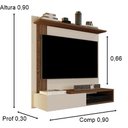 Ver imagem 2 de Painel para Tv Smart até 32 Polegadas Turim - Cores - Comprar Moveis em Casa: Off / Freijó