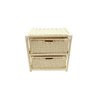 Gaveteiro Fibra Sintética 2 Gavetas Mesa Cabeceira Palha - 1