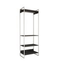 Ver imagem 2 de Closet Modulado Estilo Industrial Solteiro Loft Preto Cabideiro Ferro Branco