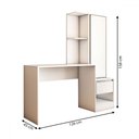 Ver imagem 4 de Mesa Escrivaninha Alune com Estante 1 Porta 1 Gaveta Branco - Panorama Móveis