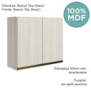 Ver imagem 4 de Armario Aereo 2 Portas Mdf 80 Cm Kali 12211 Bianco Toq Bianco Toq Nicioli