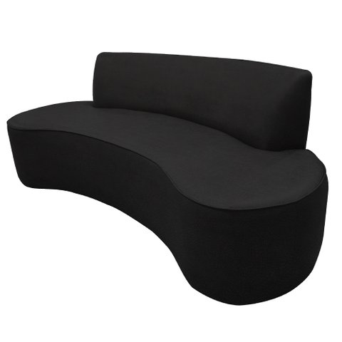 Sofá 3 Lugares 150cm Mônaco Corano Preto - Nexta Casa