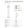 Poste Jardim Led Lighthouse 50cm 6w Luz Amarela Cor: Branco - 3