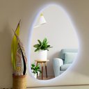 Ver imagem 2 de Espelho Orgânico Lapidado com Led 85x55cm com Led Frio e Bateria