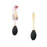 Conjunto 3 Utensílios De Cozinha Silicone Cabo Madeira Preto Wellmix - 3