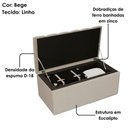 Ver imagem 4 de Recamier Calcadeira Bau 100 Cm Dalia Linho Bege Artte