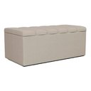 Ver imagem 1 de Recamier Calcadeira Bau 100 Cm Dalia Linho Bege Artte