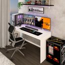 Ver imagem 1 de Mesa Gamer Battlestation Branco - Panorama Móveis
