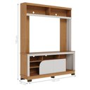 Ver imagem 3 de Estante para TV Nora 2 Portas 2 Prateleiras MDP MDF 160cm Freijo Off White Matte