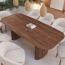 Ver imagem 2 de Mesa de Jantar Orgânica Tivoli 240cm X 110cm 9 Lugares Lamina Cinamomo Castanho