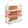 Estante Infantil de Encaixe Quebra Cabeça - Branco/Rosa - 1