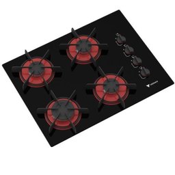 COOKTOP 4 BOCAS VENAX ARENA PRETO/VERMELHO GAS GLP - 3