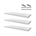 Ver imagem 1 de Kit 03 Prateleiras em Mdf 15mm Branco 15x100cm com Suporte Fixação