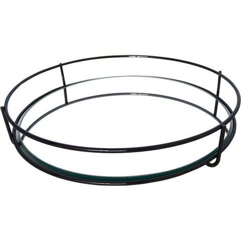 Bandeja Espelhada Fence Black Matte 20Cm Redonda