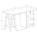 Ver imagem 5 de Mesa De Estudo Bali OffWhite/Canela Para Quarto/Escritório/HomeOffice