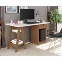 Ver imagem 4 de Mesa De Estudo Bali OffWhite/Canela Para Quarto/Escritório/HomeOffice