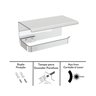Porta Papel Higiênico de Parede Banheiro Inox Cromado F.max - 7