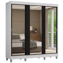 Ver imagem 3 de Guarda-Roupa Casal com Pés 3 Portas de Correr de Espelho Reno Madesa