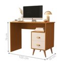 Ver imagem 3 de Mesa Escrivaninha Cinamomo Off White para Notebook