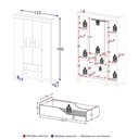 Ver imagem 2 de Jogo de Quarto Infantil com Minicama Montessoriana e Guarda-Roupa Ternura Multimóveis MP4833