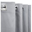Ver imagem 1 de Cortina 2,40x1,30 Sala Quarto Cozinha Tecido Piquet: Cinza