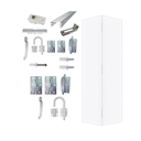 Ver imagem 1 de Kit Porta Camarão 0,90x2,10m Primer + Kit Ferragens Completo Branco