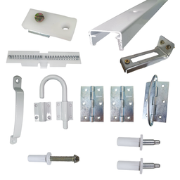 Kit Porta Camarão 0,90x2,10m Primer + Kit Ferragens Completo Branco - 3
