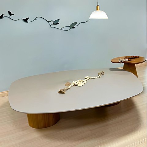 Mesa de Centro Frittella Orgânica 120x110cm + Lateral 51cm