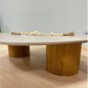 Ver imagem 4 de Mesa de Centro Frittella Orgânica 120x110cm + Lateral 51cm