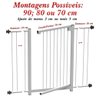 Grade Portão Pet Bebê Divisor Ambiente 90 Cm Branco - 6