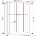 Ver imagem 4 de Grade Portão Pet Bebê Divisor Ambiente 90 Cm Branco